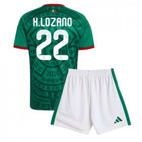 Mexiko Hirving Lozano #22 Hemmakläder Barn VM 2026 Kortärmad (+ Korta byxor)